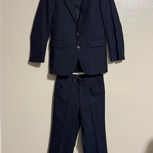 Vintage Oleg Cassini Women’s Formal 2 Piece Suit Set Navy Blue